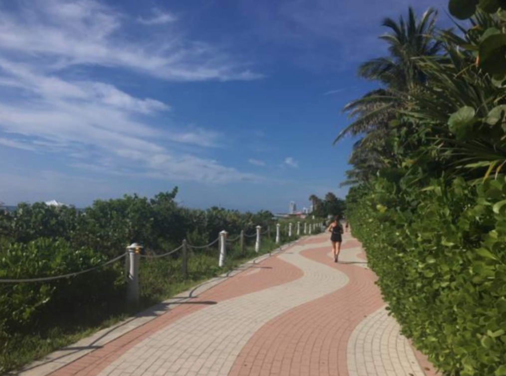 Section of the Atlantic Greenway Network extension. In September the 4.4-mile stretch in Miami Beach became the longest newly designated segment of the East Coast Greenway.